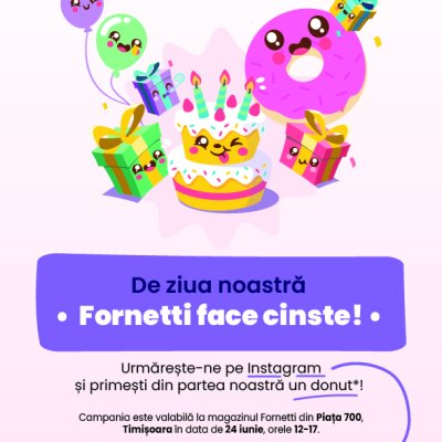 Regulament Campanie Fornetti 24 de ani - Timisoara